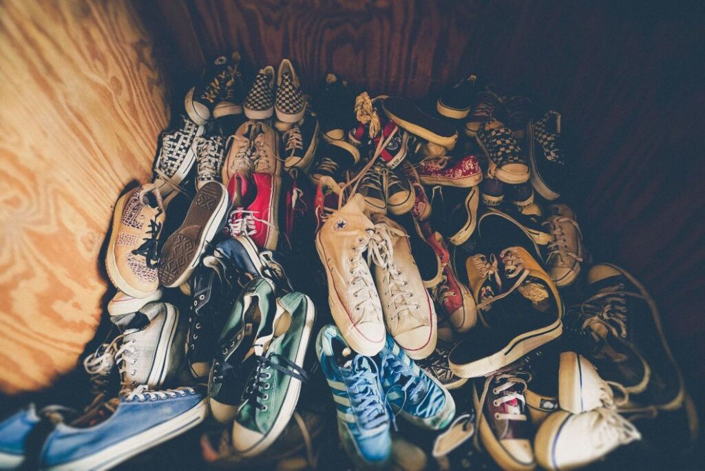Huge pile of sneakers