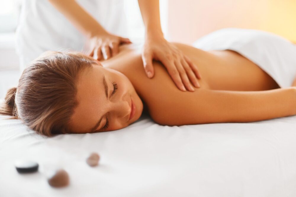 Person enjoying a massage
